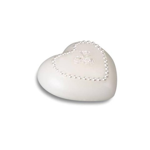 CANDELA CUORE D8XH8CM BIANCO